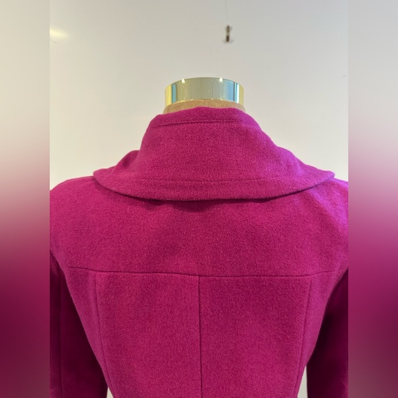 Metrostyle  Pink Pea Coat. Doublee Breasted. Large Cuffed & Buttons Sleeve Sz 8 - Picture 10 of 15